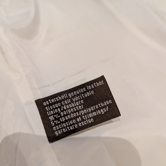 Danier White Leather Jacket - Picture 5 of 6